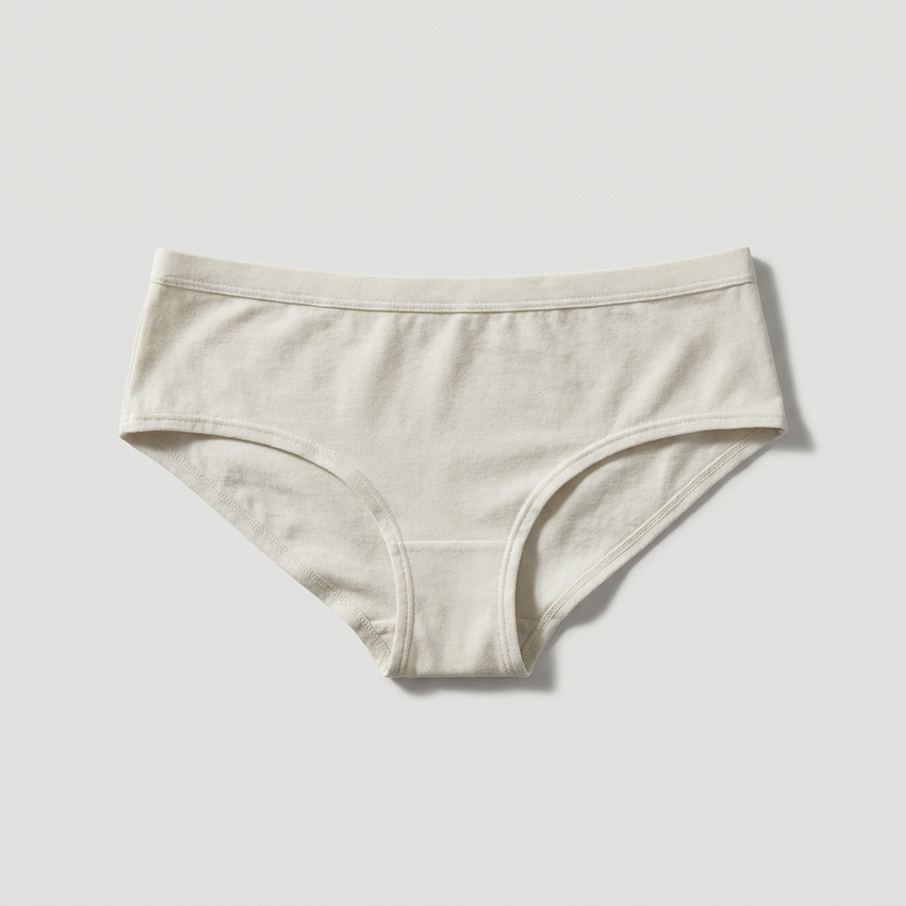 Culotte Hipster coloris Blanc cassé, vue à plat