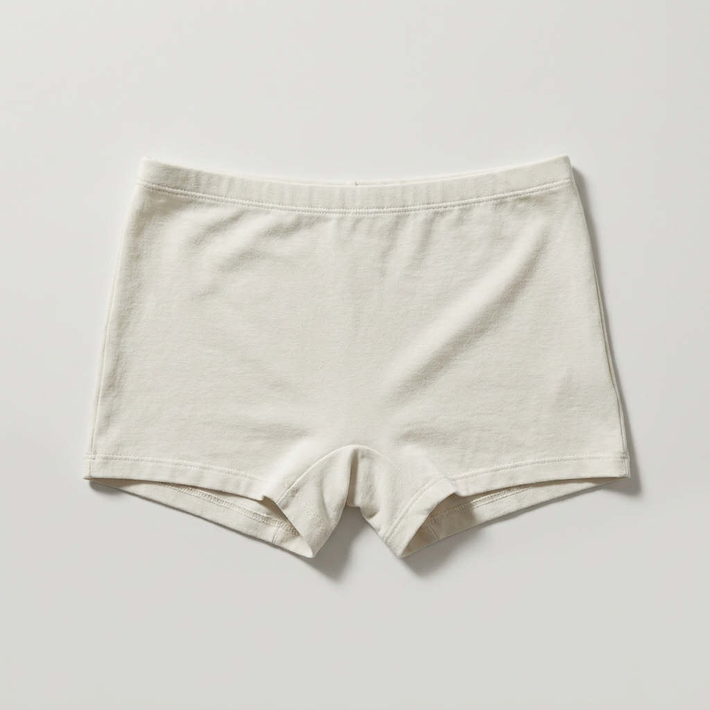 Culotte Shorty coloris Blanc cassé, vue à plat