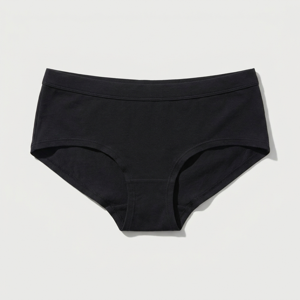 Culotte Hipster coloris Noir, vue à plat