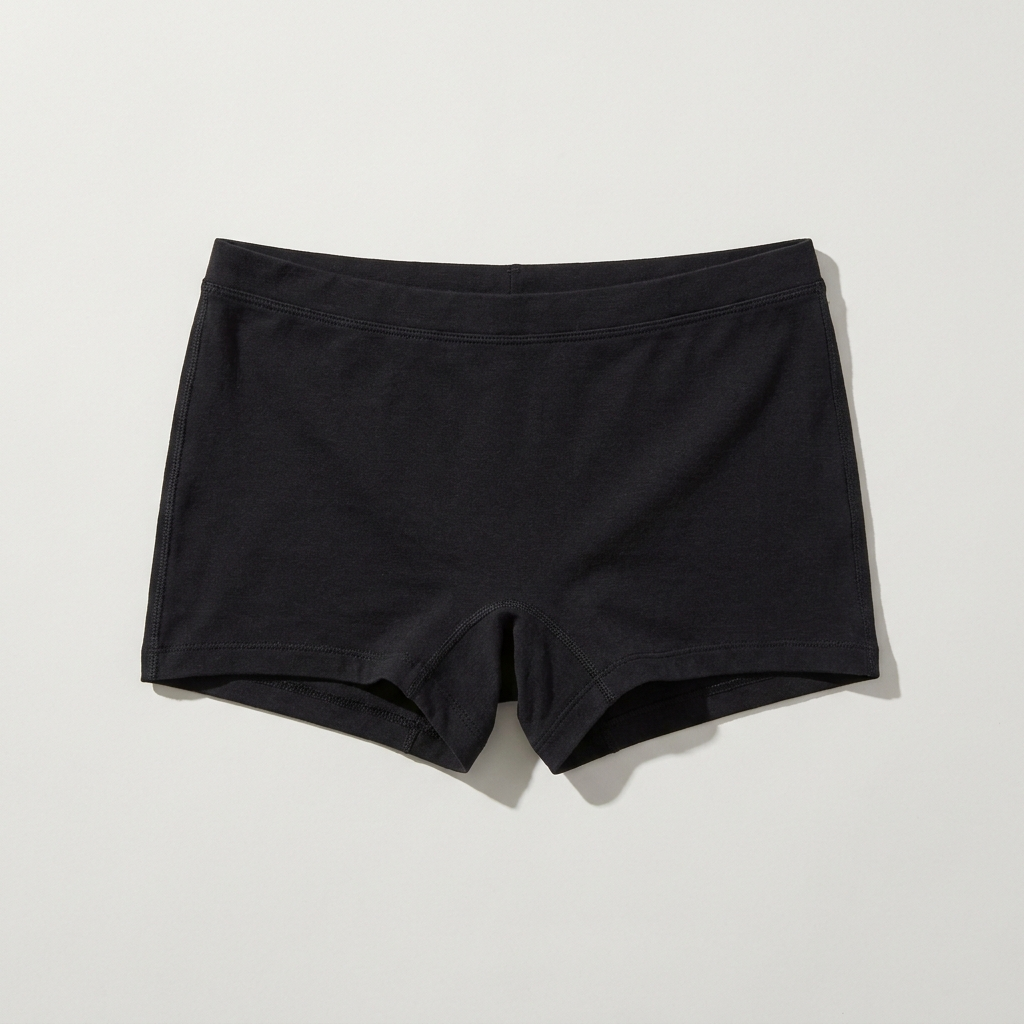 Culotte Shorty coloris Noir, vue à plat