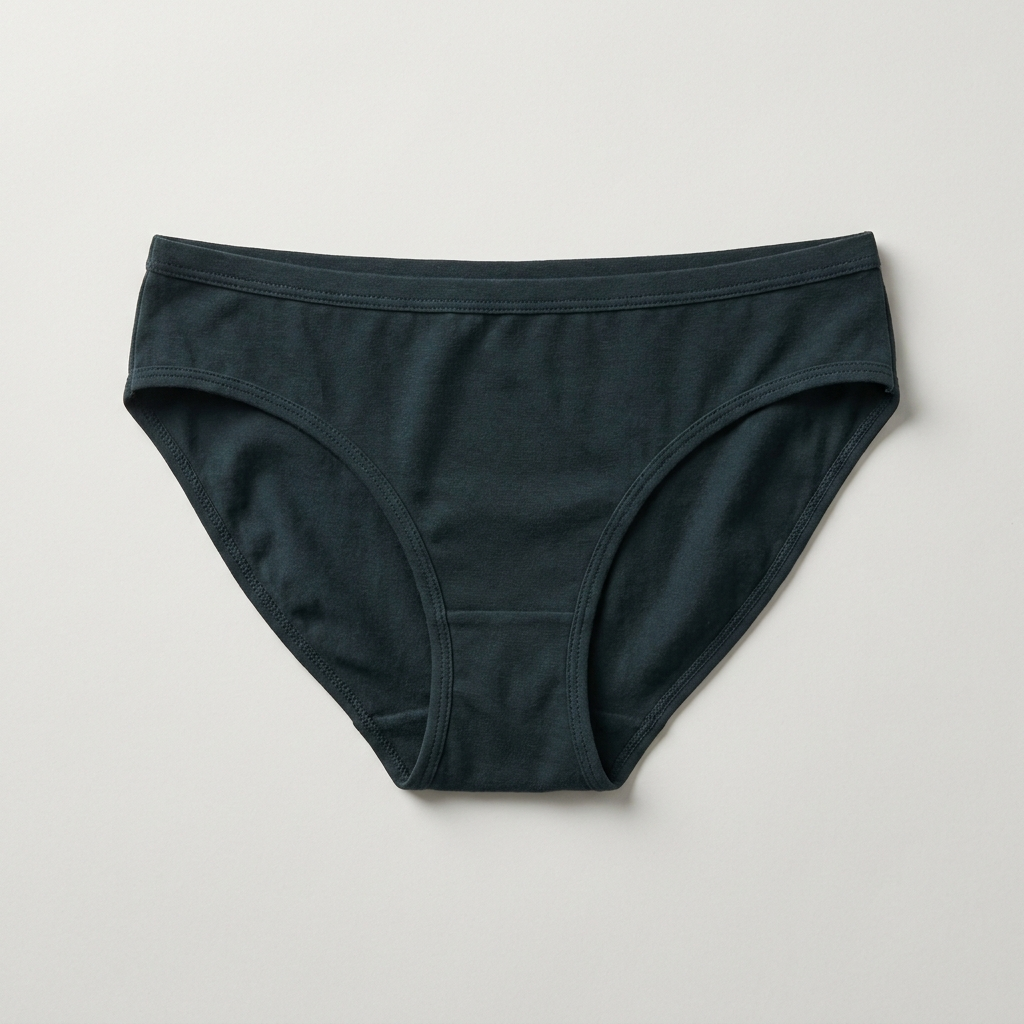 Culotte Bikini classique coloris Encre, vue à plat