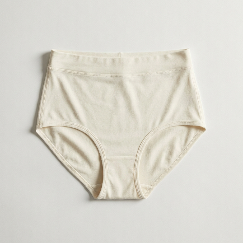 Culotte Culotte haute coloris Blanc cassé, vue à plat