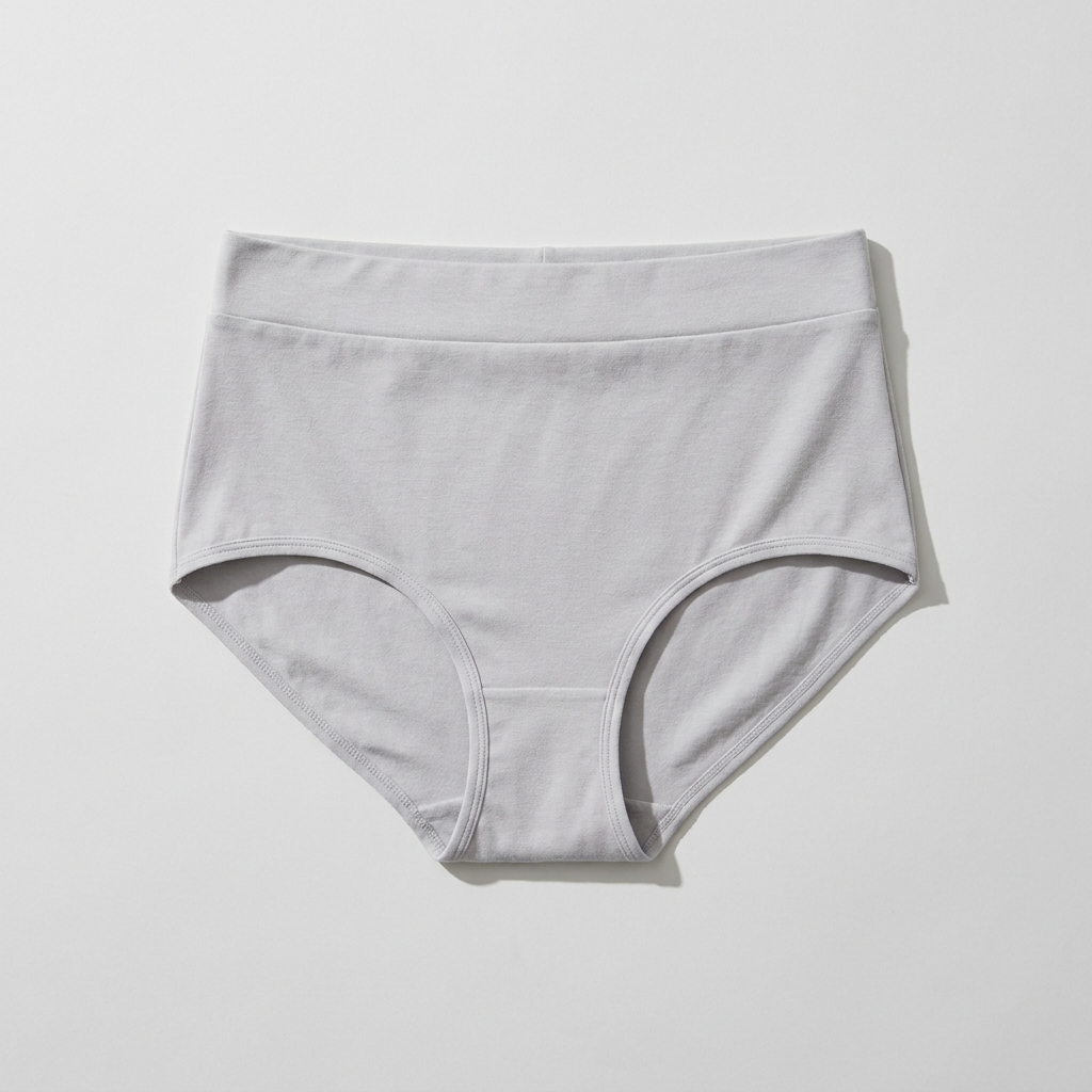 Culotte Culotte haute coloris Gris perle, vue à plat