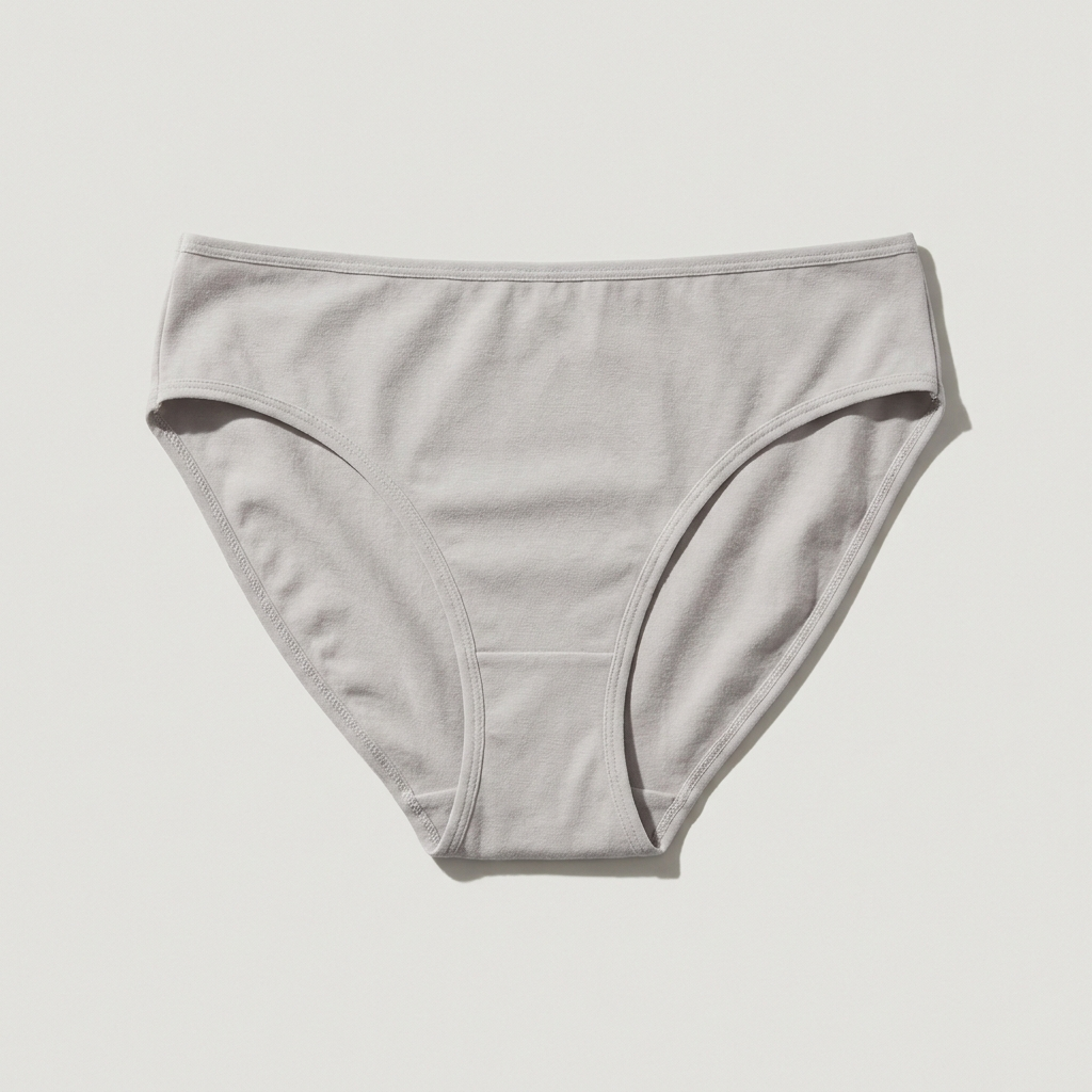 Culotte Échancrée coloris Gris perle, vue à plat