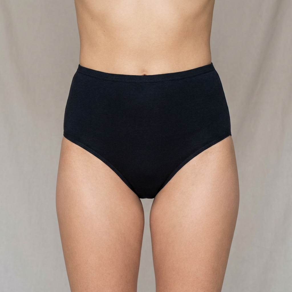 Culotte Culotte haute coloris Noir, portée
