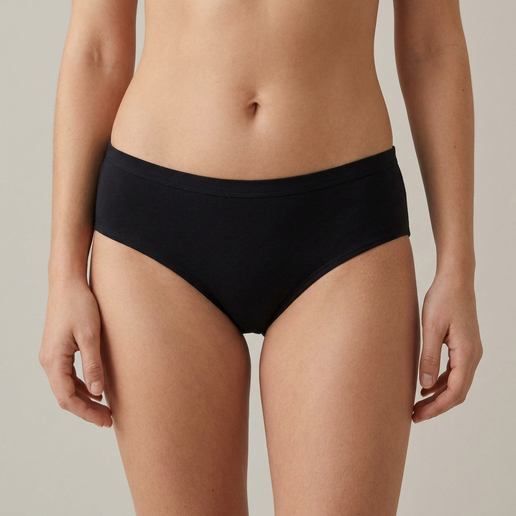 Culotte Hipster coloris Noir, portée