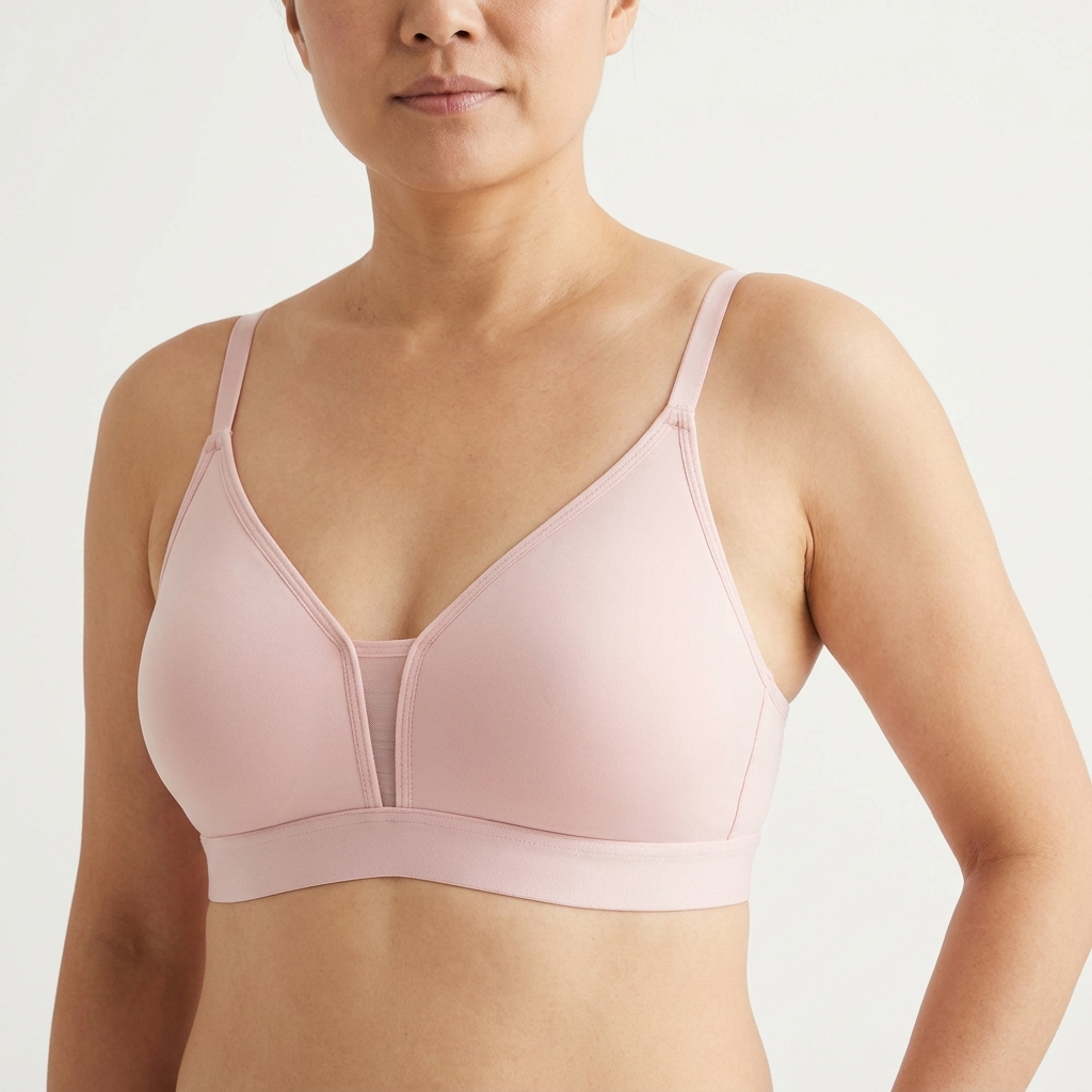 Brassière Confort coloris Rose poudré, portée