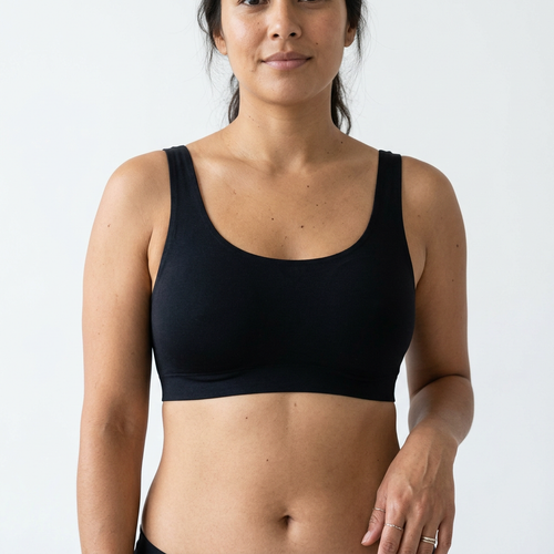 Brassière Sans couture coloris Noir, portée