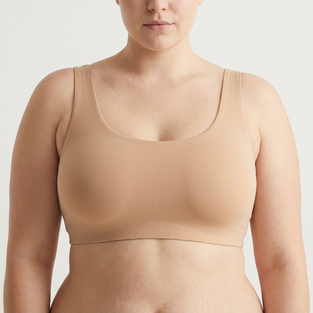 Brassière Sans couture coloris Beige, portée