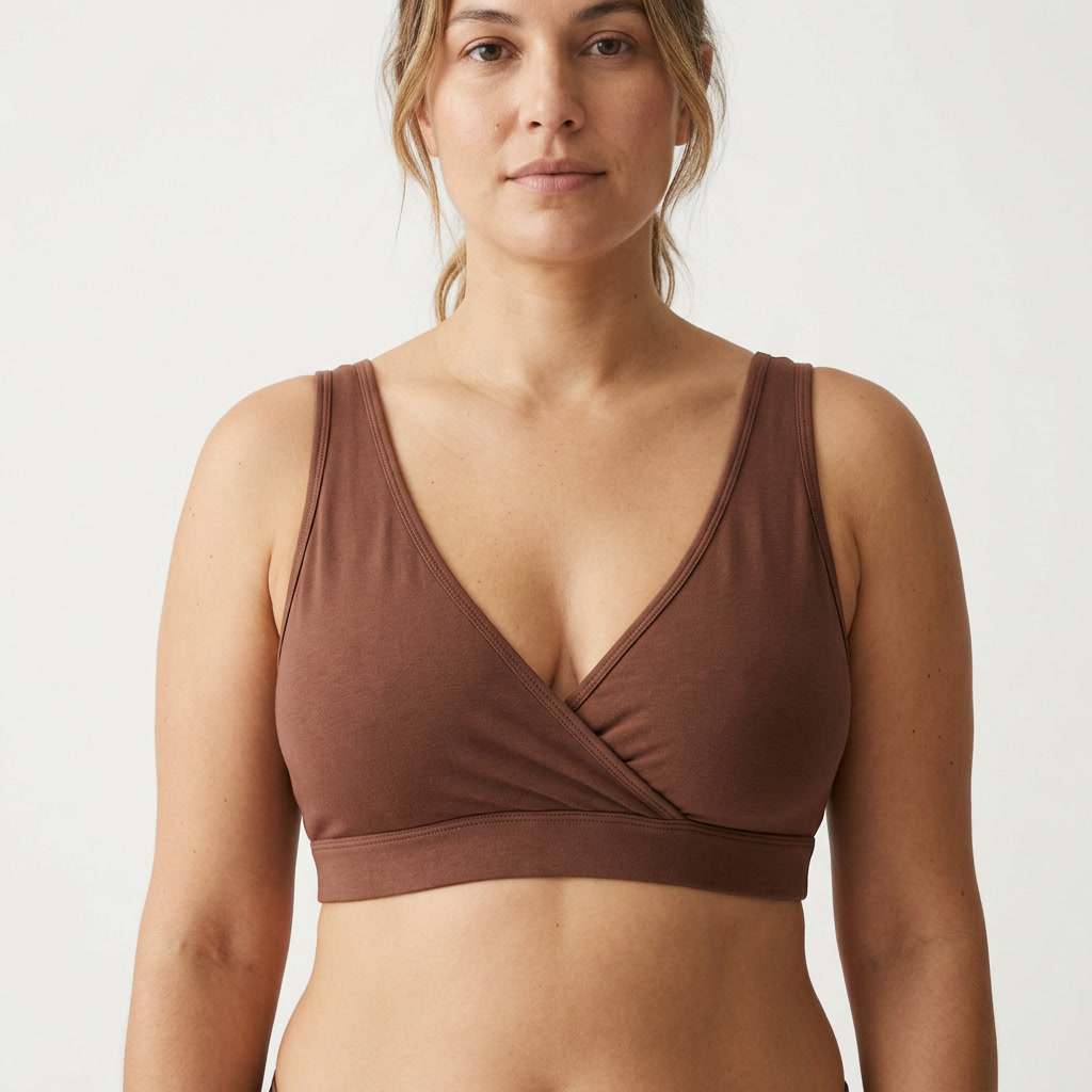 Brassière Intérieur coloris Cacao, portée